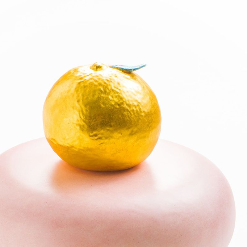 九谷焼鏡餅「金の橙」 | 箔座オンラインショップ