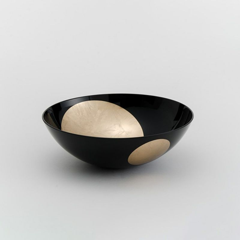 箔座　HAKUZA　純金プラチナ箔　ドット　ラウンドボウル墨S（久遠色） 箔座 HAKUZA 純金プラチナ箔 ドット ラウンドボウル墨S（久遠色）