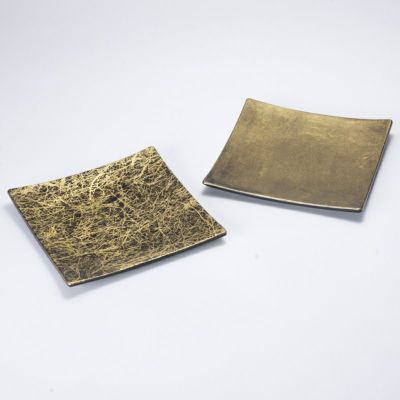 未使用 盃 箔座 HAKUZA 純金プラチナ箔 ドット ラウンドボウルS ペア